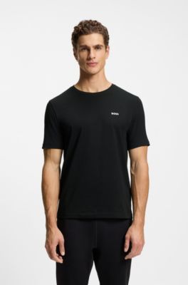 Two-pack of regular-fit T-shirts in stretch cotton, Black / Green