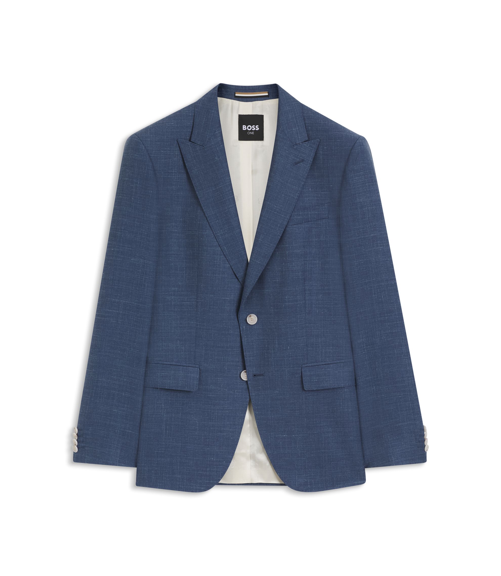 Slim-Fit Sakko aus Wolle, Seide und Leinen