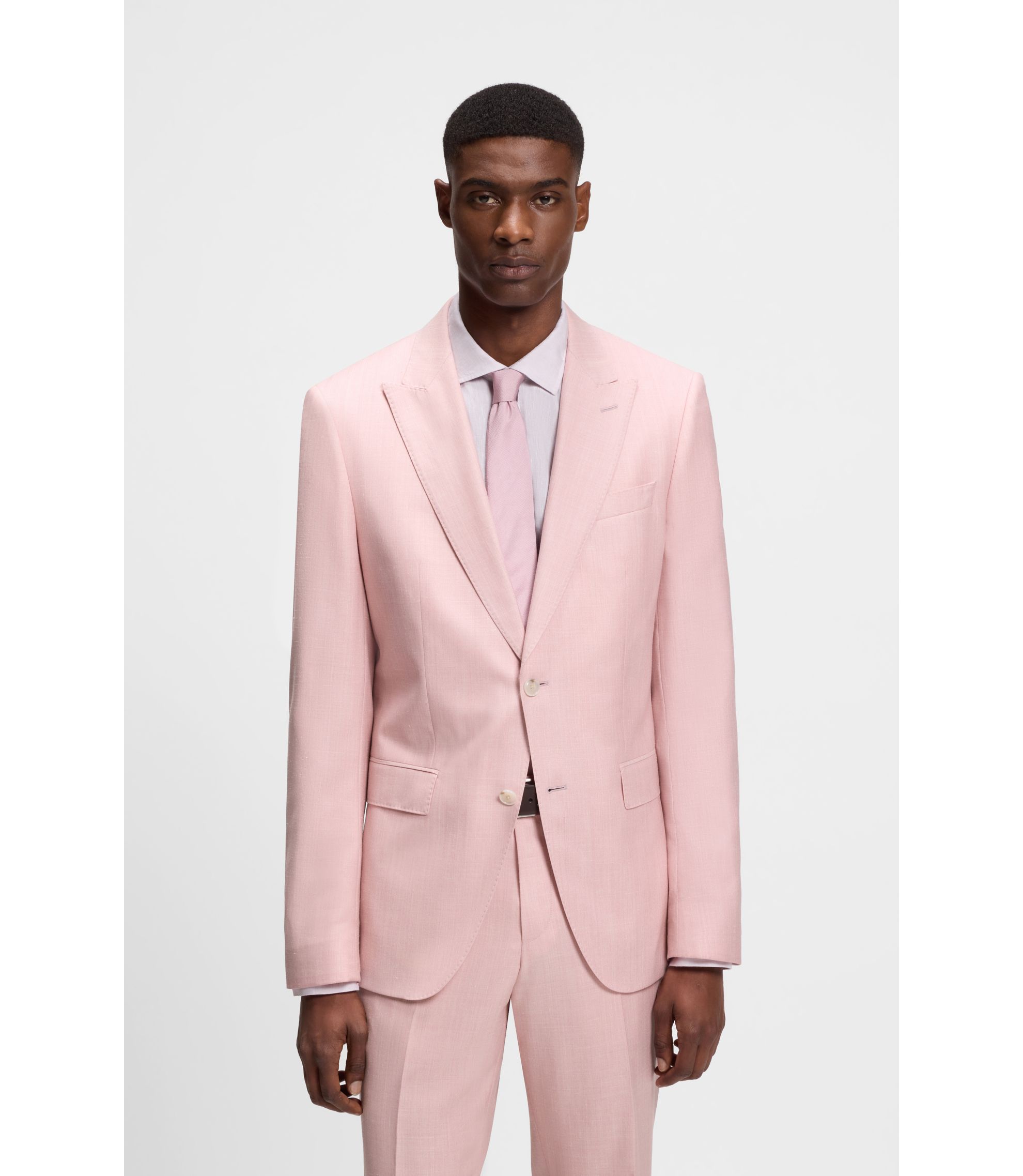 Slim-Fit Sakko aus Wolle, Seide und Leinen