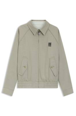 Harrington jacket with houndstooth pattern 1