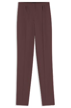 High-rise cigarette trousers in a virgin-wool blend