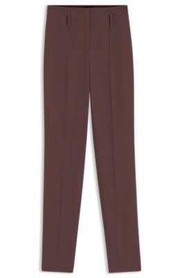 High-rise cigarette trousers in a virgin-wool blend 1