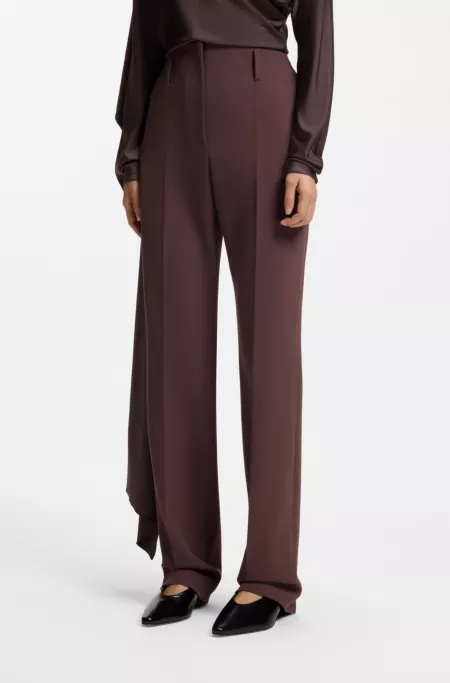 High-rise cigarette trousers in a virgin-wool blend