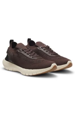 BOSS MOTION trainers with responsive MOTION FOAM outsole, Dark Brown