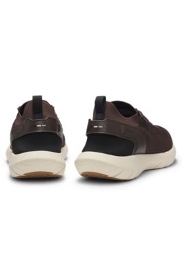BOSS MOTION trainers with responsive MOTION FOAM outsole, Dark Brown