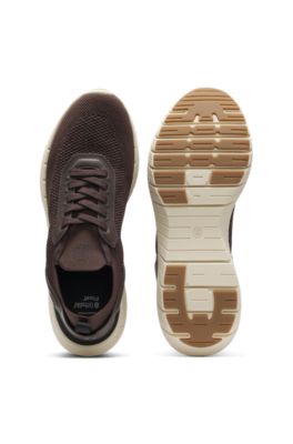 BOSS MOTION trainers with responsive MOTION FOAM outsole, Dark Brown