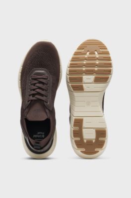 BOSS-MOTION trainers with MOTION FOAM outsole, Dark Brown