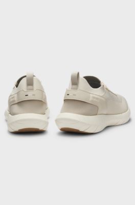 BOSS-MOTION trainers with MOTION FOAM outsole, Light Beige
