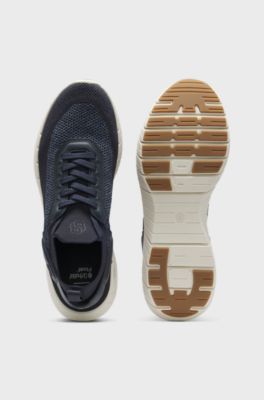 Sneakers van BOSS-MOTION met responsieve buitenzool van MOTION FOAM, Blauw