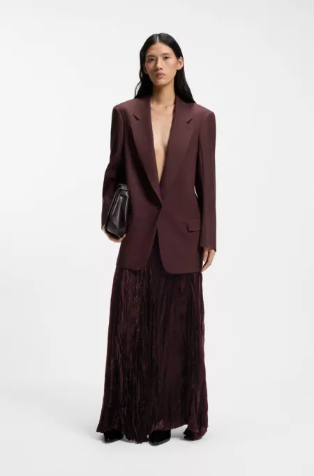 Relaxed-Fit Blazer aus Schurwoll-Mix