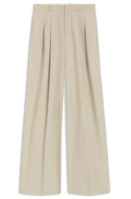 Wide-leg trousers in stretch cotton 1