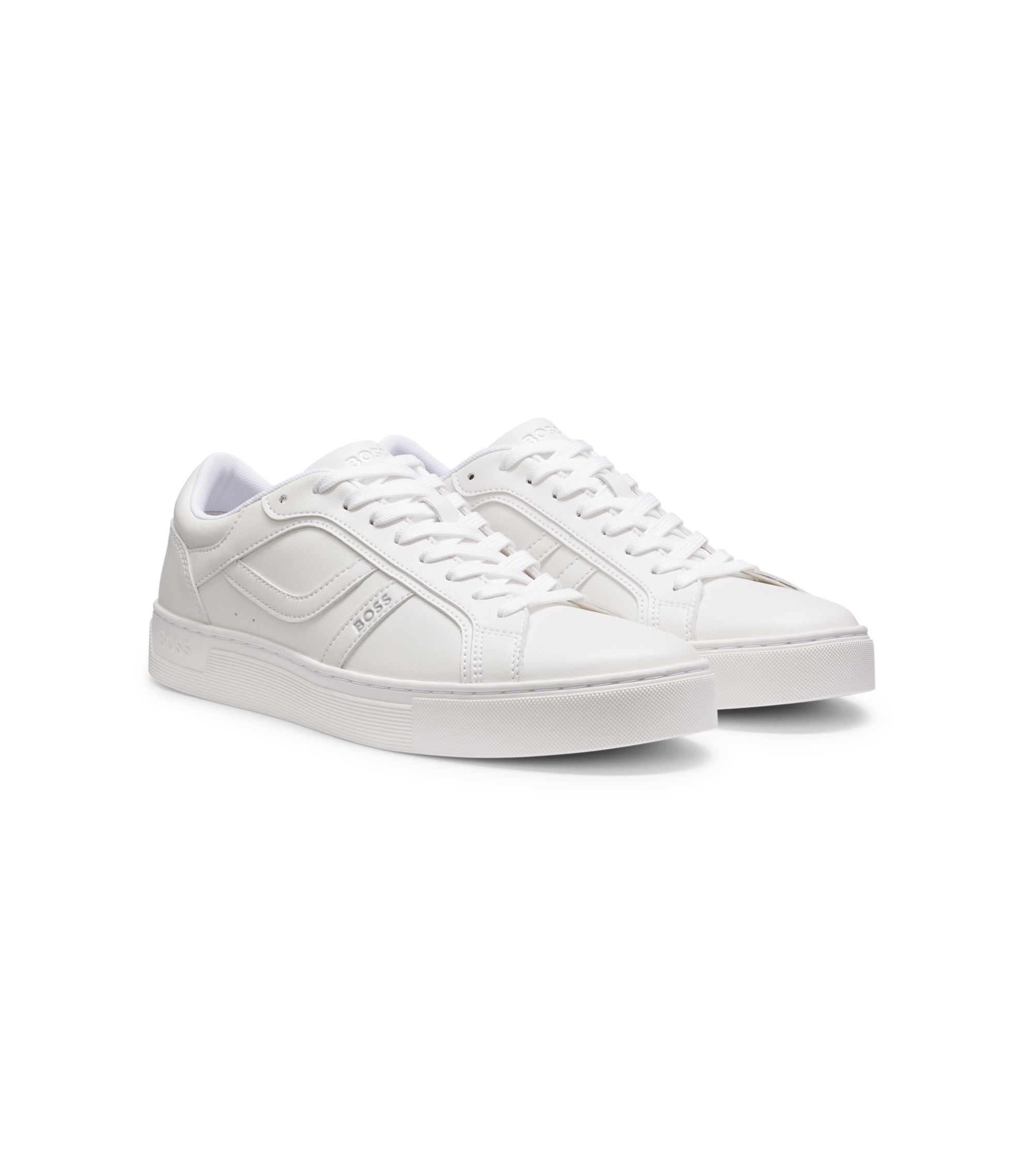 Sneakers aus Kunst-Nappaleder mit Logo