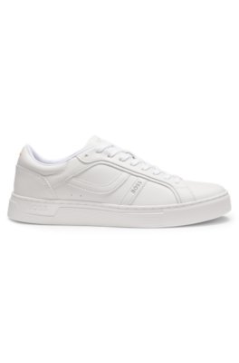 Boss Logo-trimmed trainers in faux nappa leather låga sneakers herr – bild 3