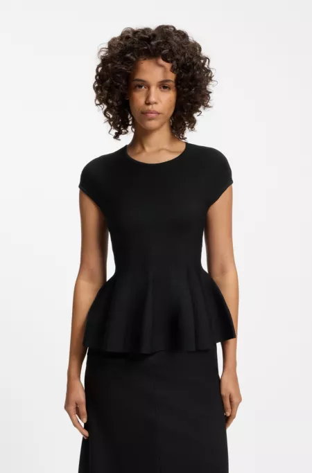 Pull Slim avec ourlet à basque