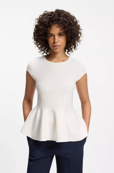 Pull Slim avec ourlet à basque