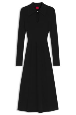 hugo midi dress Ribbed Jersey Bodycon Midi Dress