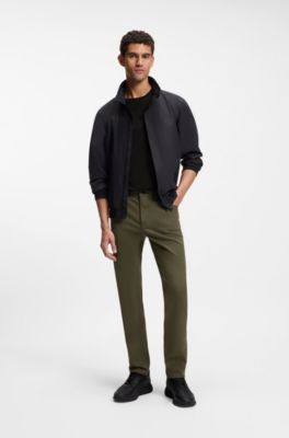 Porsche x BOSS mercerised-cotton T-shirt with reflective branding, Black