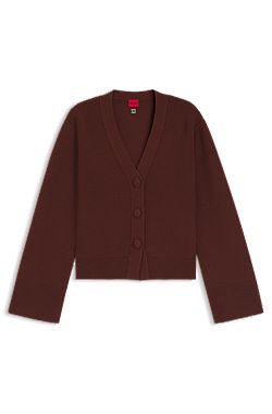 Vest van een wolmix met logostud