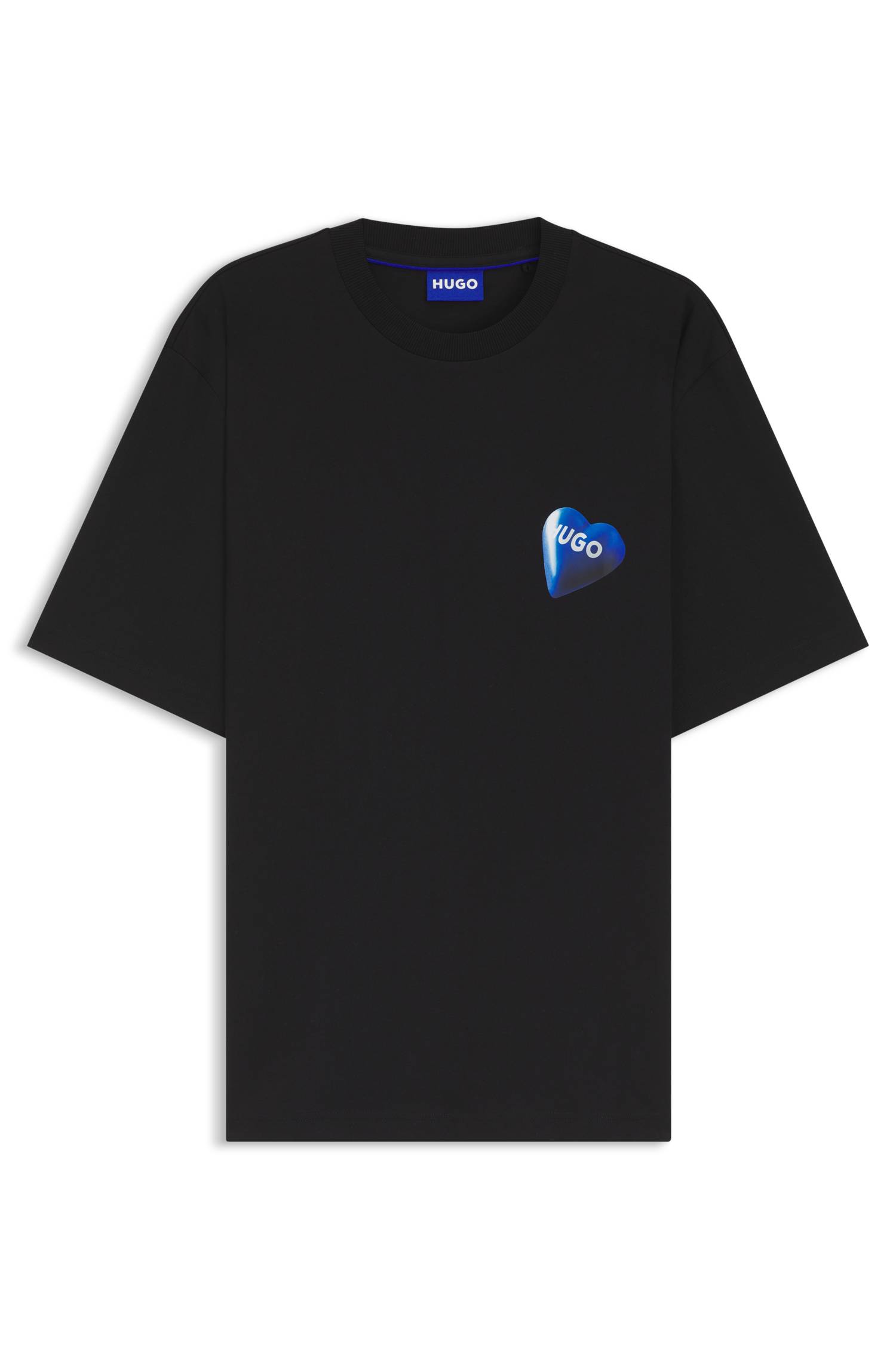 Hugo All-gender Cotton-jersey T-shirt with heart logo dam – bild 4