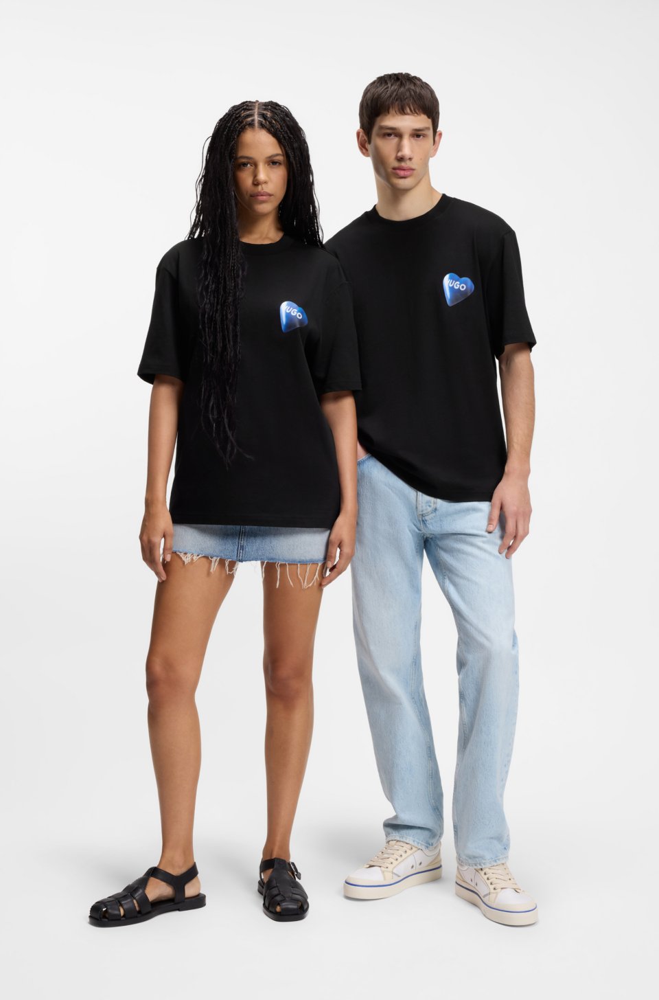 All-gender Cotton-jersey T-shirt with heart logo