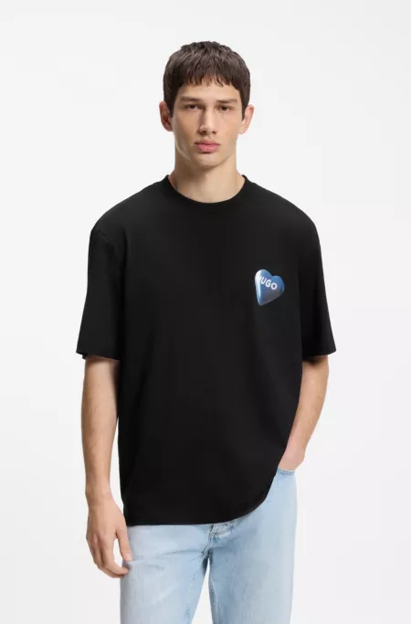 All-gender Cotton-jersey T-shirt with heart logo
