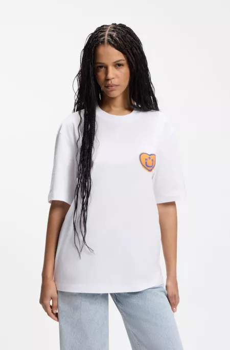All-gender Cotton-jersey T-shirt with heart logo