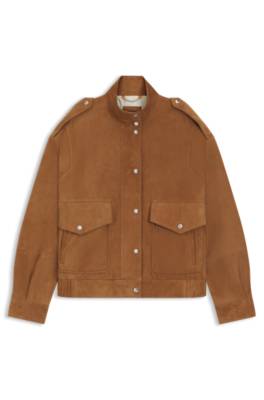 Suede jacket with blouson styling 1