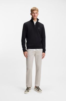 Faux-leather trainers with colour-blocking, Khaki