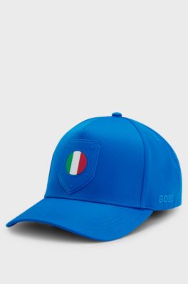 Logo-Cap aus gl&auml;nzendem Twill mit Landesflaggen-Badge, Italien