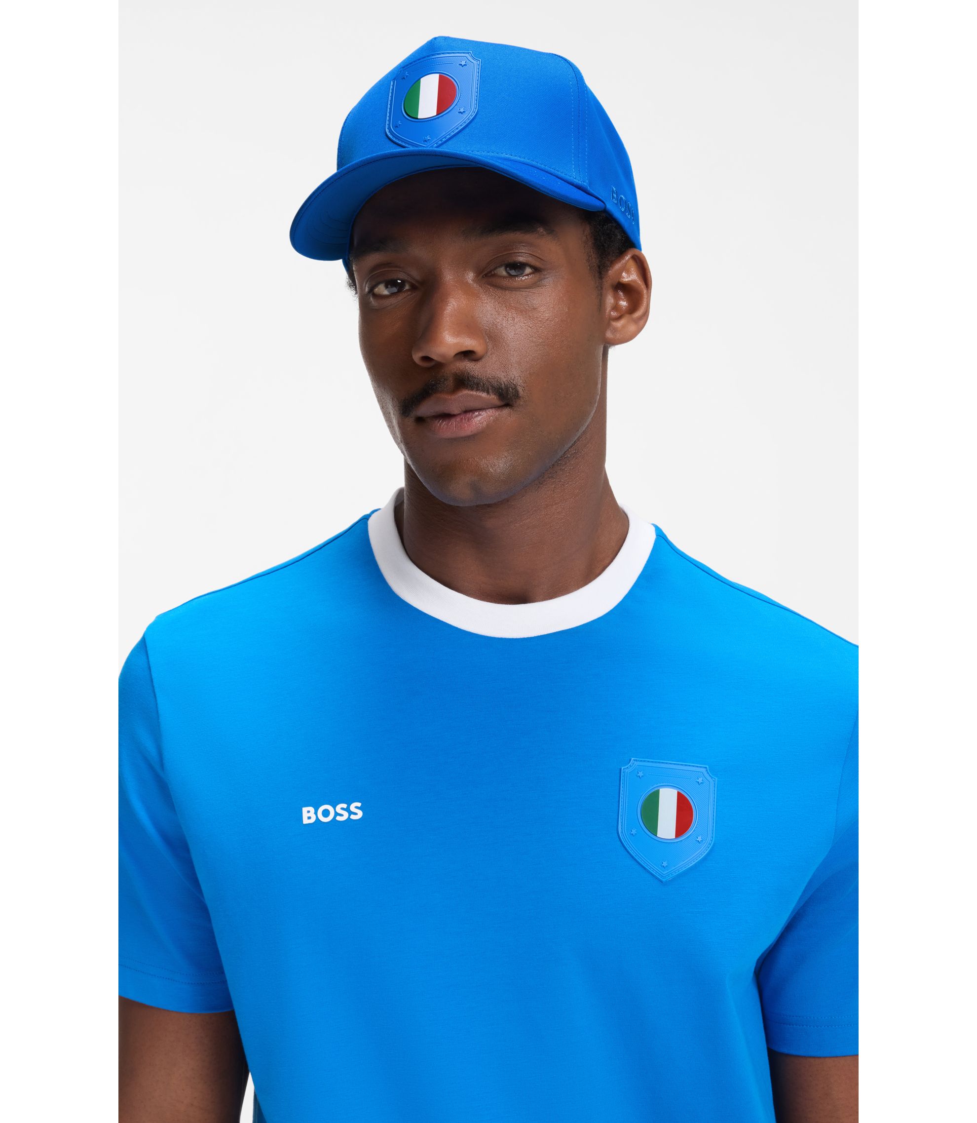 BOSS - ロゴキャップ ラストラスツイル カントリーフラッグパッチ