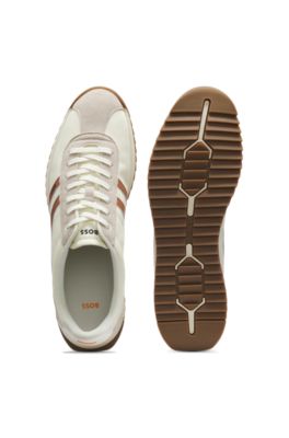 Baskets Hugo Boss Clay Tennis SD Homme – Daim Beige, Pointure 46 – Sneakers Classiques Et Confortables