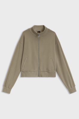 Relaxed-fit sweatshirt with piping details, Light Green