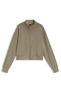 Relaxed-fit sweatshirt with piping details