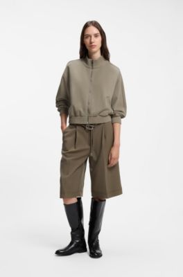 Relaxed-fit sweatshirt with piping details, Light Green