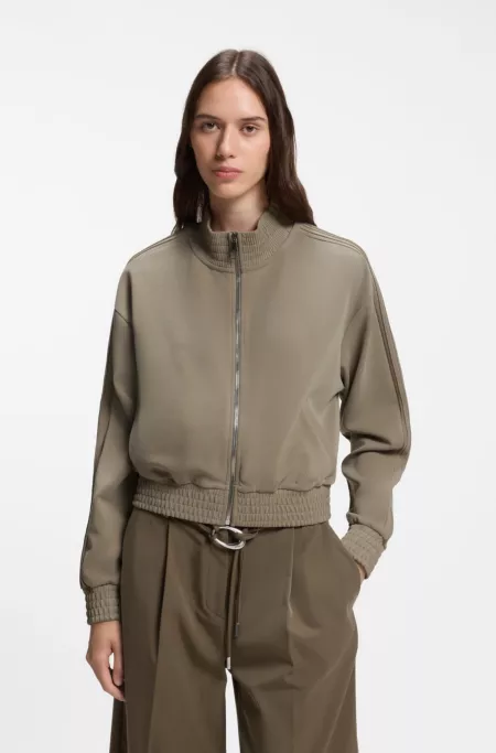 Relaxed-fit sweatshirt with piping details