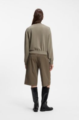 Relaxed-fit sweatshirt with piping details, Light Green