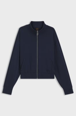 Relaxed-fit sweatshirt with piping details, Dark Blue