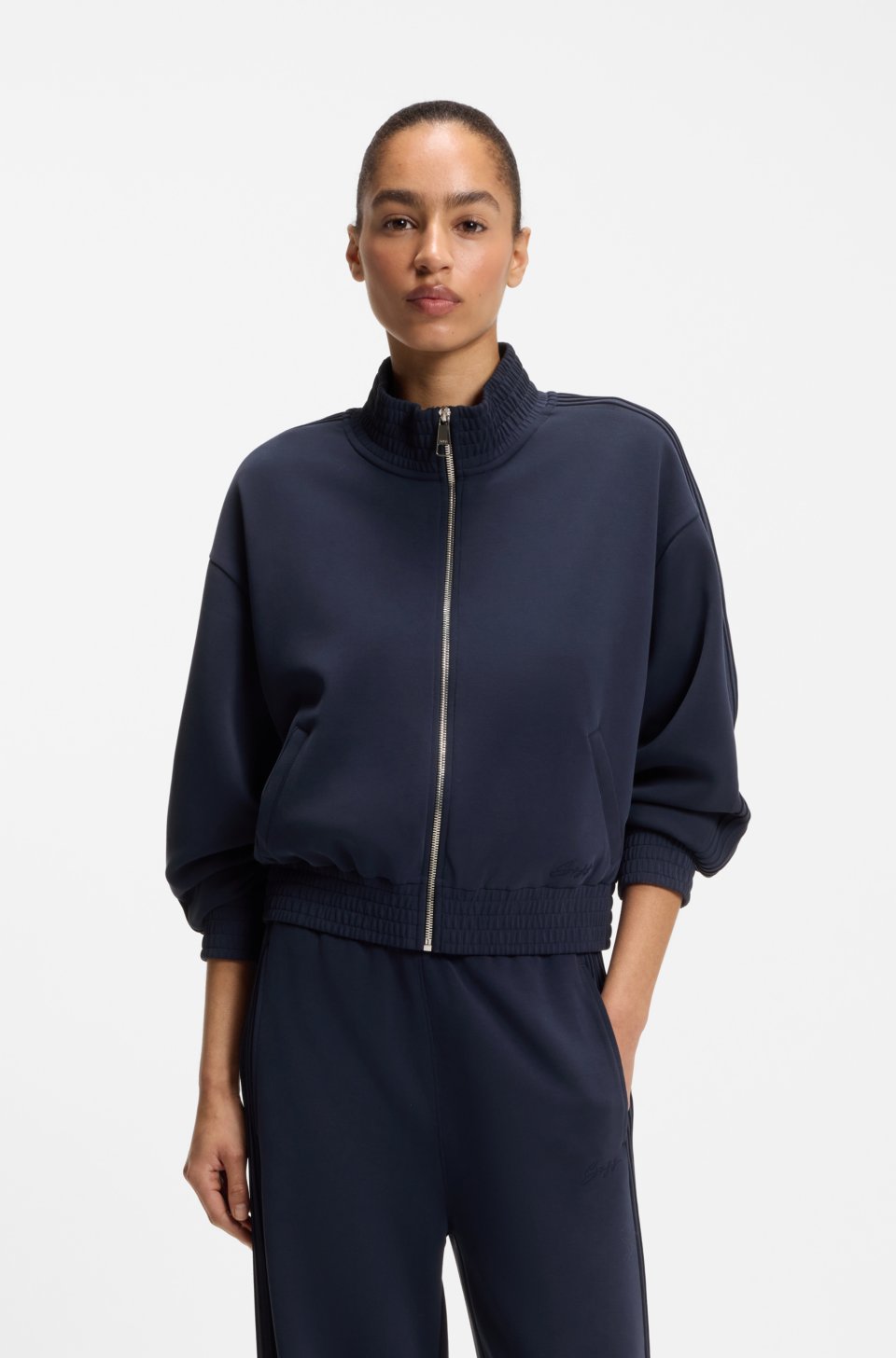 Relaxed-fit sweatshirt with piping details