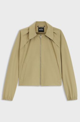 Water-repellent jacket in a cotton blend, Beige
