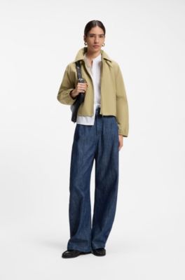 Water-repellent jacket in a cotton blend, Beige