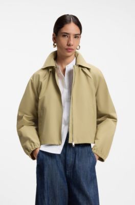 Water-repellent jacket in a cotton blend, Beige