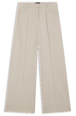 Regular-fit trousers with wide leg