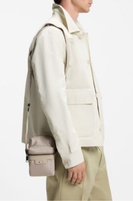 Reporter bag with logo and signature stripe, Light Beige