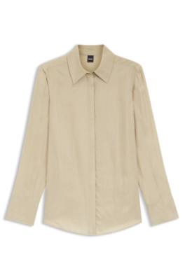 Boss Regular-fit blouse with concealed closure blusar dam – bild 4