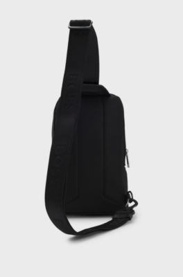 Backpack with logo and signature stripe, Black