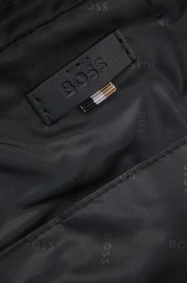 Backpack with logo and signature stripe, Black