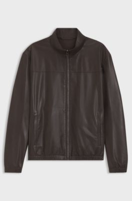 BOSS BY BECKHAM jas van nappaleer, Donkerbruin