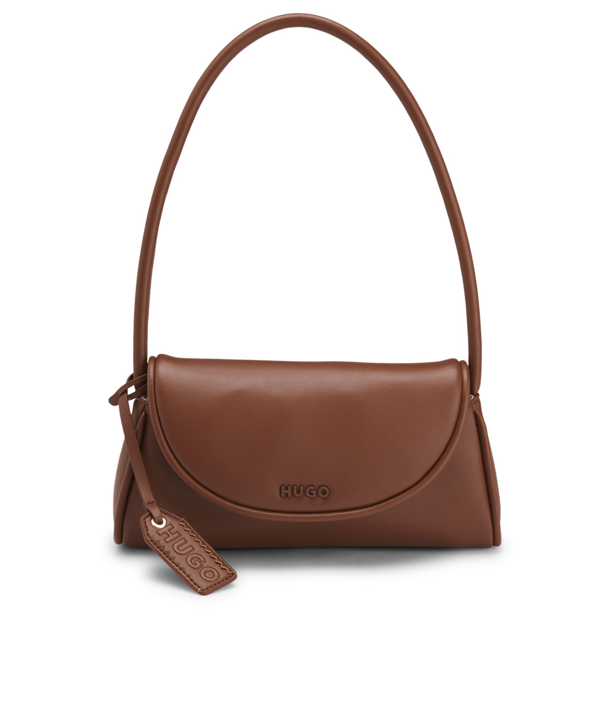 Umhängetasche aus Kunstleder mit Logo-Applikation