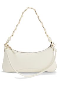 Sac d'&eacute;paule en similicuir avec deux bretelles, Blanc