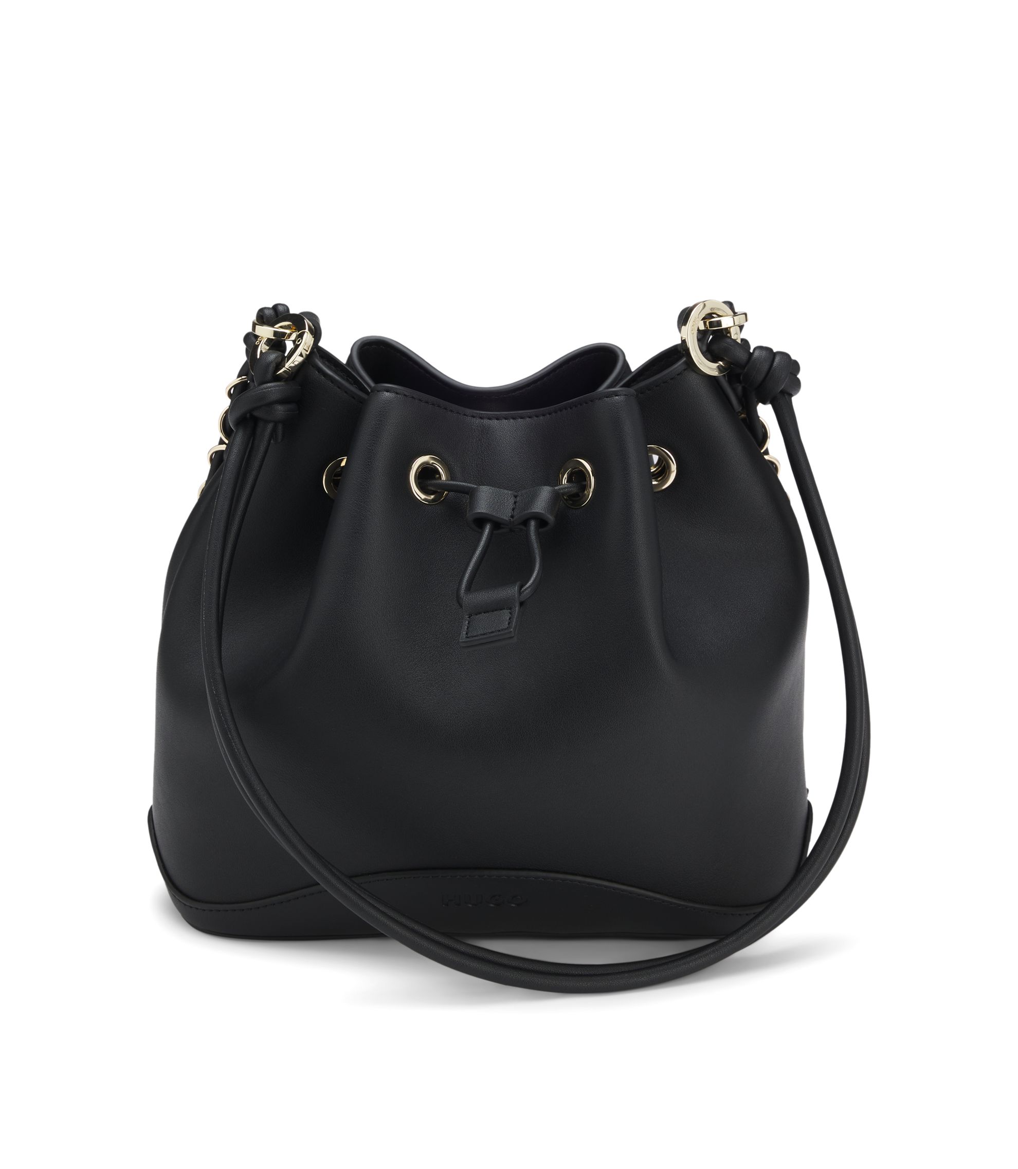 Beuteltasche aus Kunstleder mit zwei Riemchen